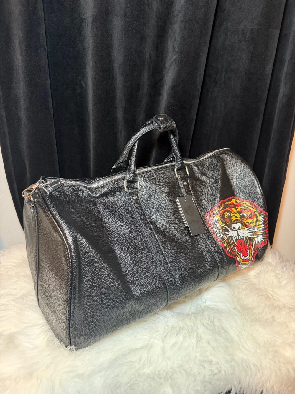Ed Hardy Roaring Tiger Black Duffle Bag